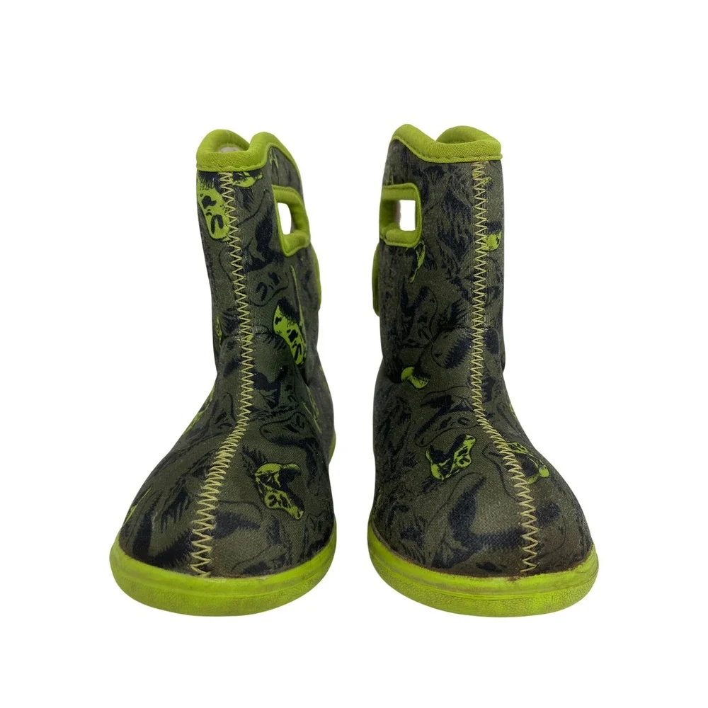Bogs Baby Bogs Dino Boots Infants 8 Green Good Waterproof Faux Fur Dinosaur